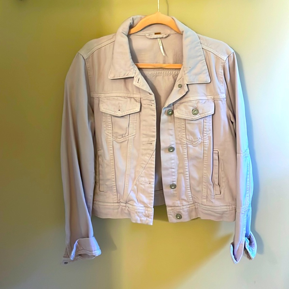 Free People purple denim jacket. Size S.